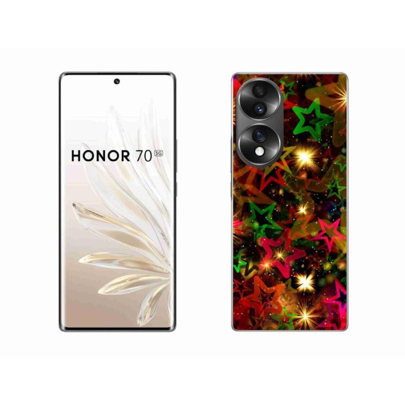 Gélový kryt mmCase na mobil Honor 70 - farebné hviezdičky