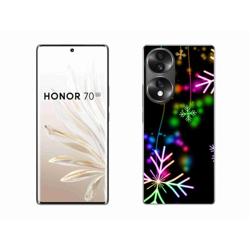 Gélový kryt mmCase na mobil Honor 70 - farebné vločky