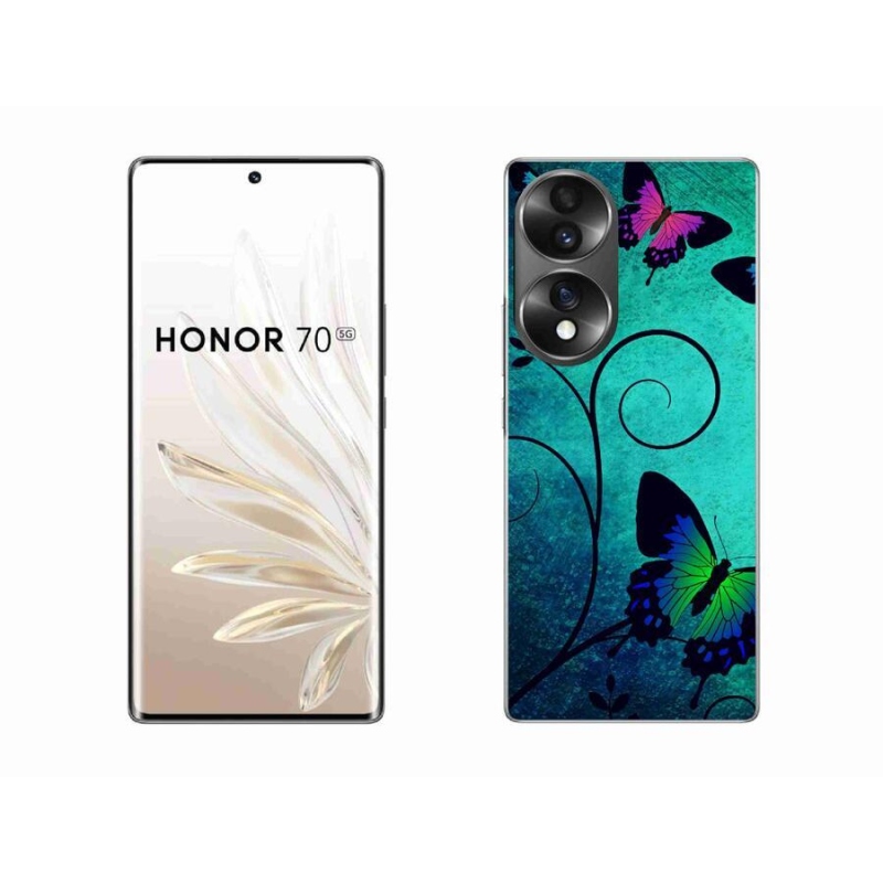Gélový kryt mmCase na mobil Honor 70 - farební motýle