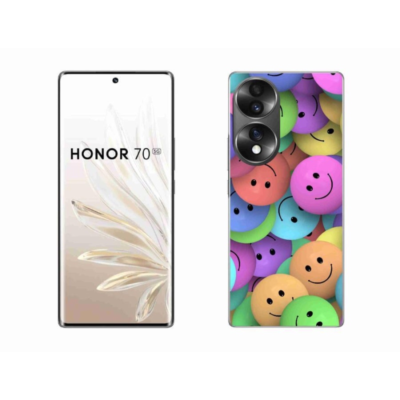 Gélový kryt mmCase na mobil Honor 70 - farební smajlíci