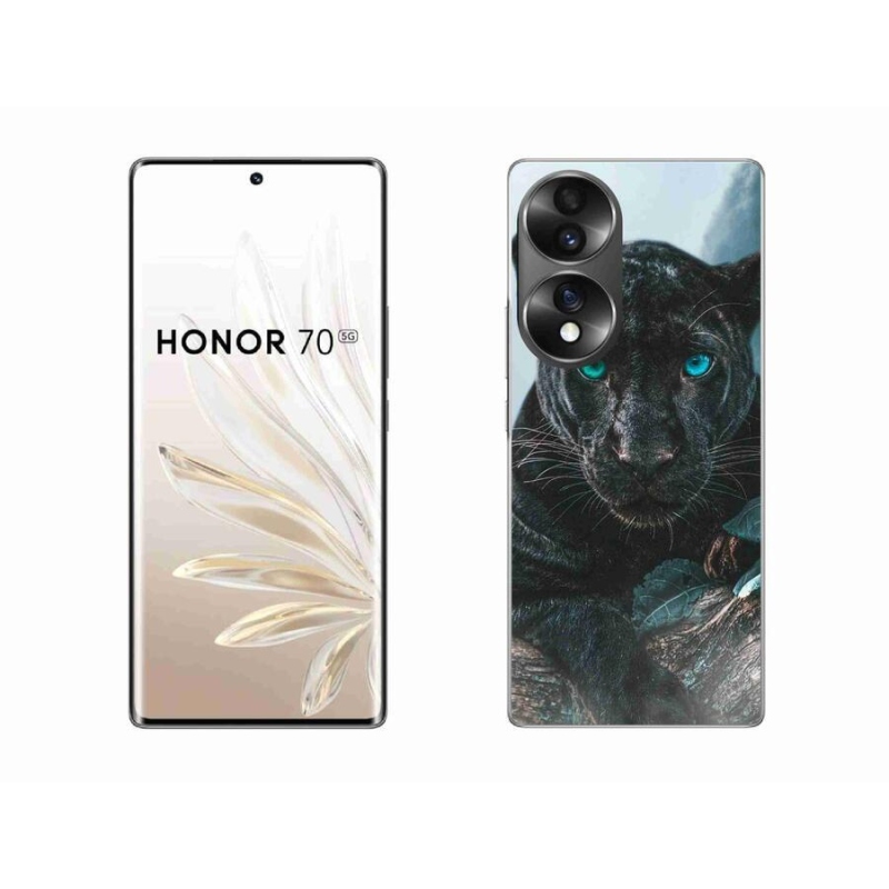 Gélový kryt mmCase na mobil Honor 70 - čierny panter