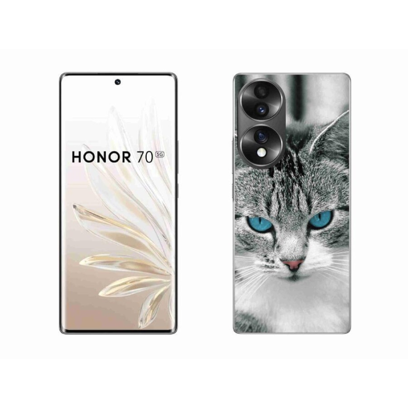 Gélový kryt mmCase na mobil Honor 70 - mačacie pohľad 1