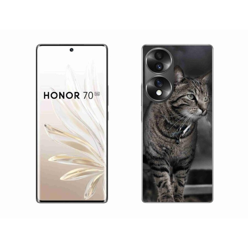 Gélový kryt mmCase na mobil Honor 70 - mačka