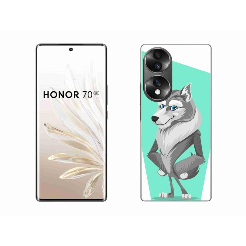 Gélový kryt mmCase na mobil Honor 70 - kreslený vlk
