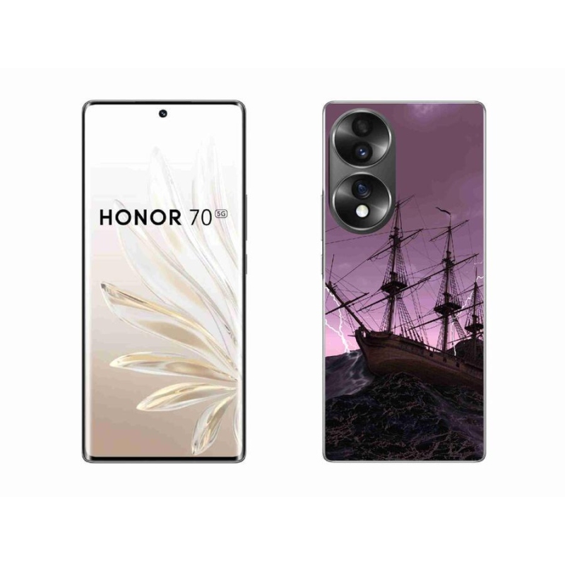 Gélový kryt mmCase na mobil Honor 70 - loď v búrke