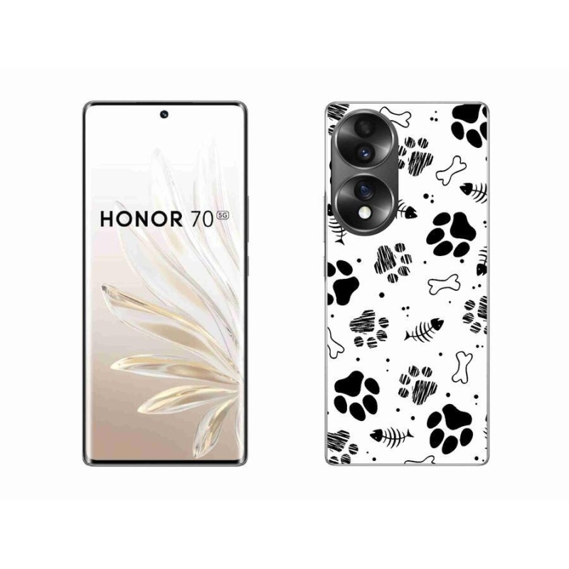 Gélový kryt mmCase na mobil Honor 70 - psie labky 1