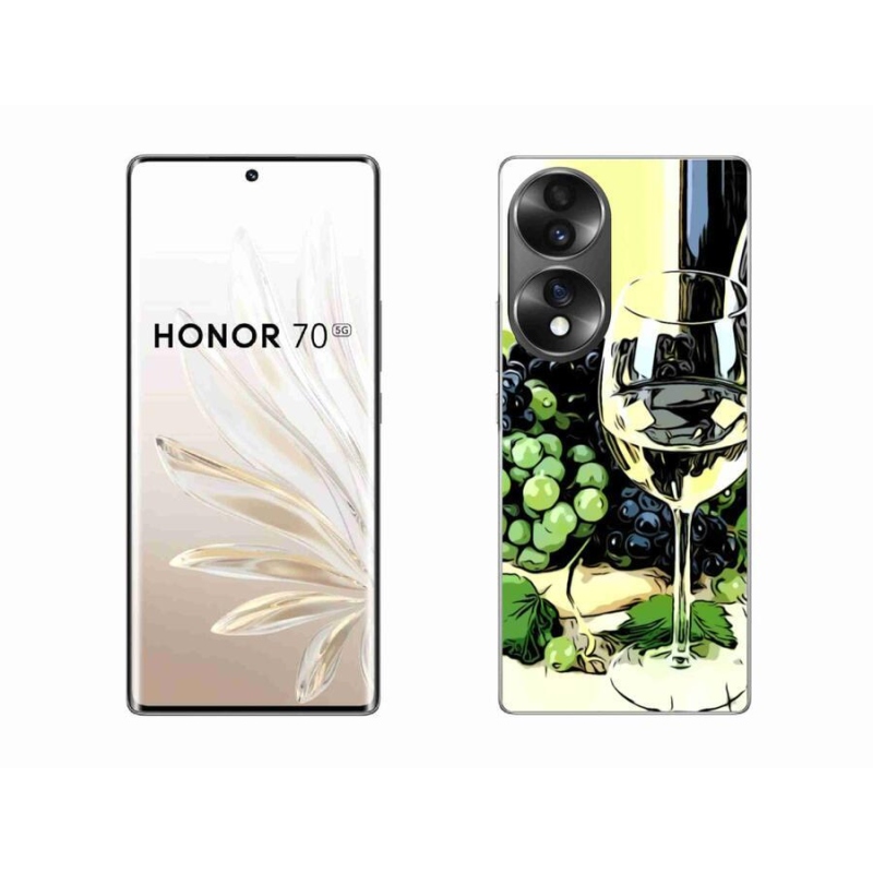 Gélový kryt mmCase na mobil Honor 70 - pohár vína