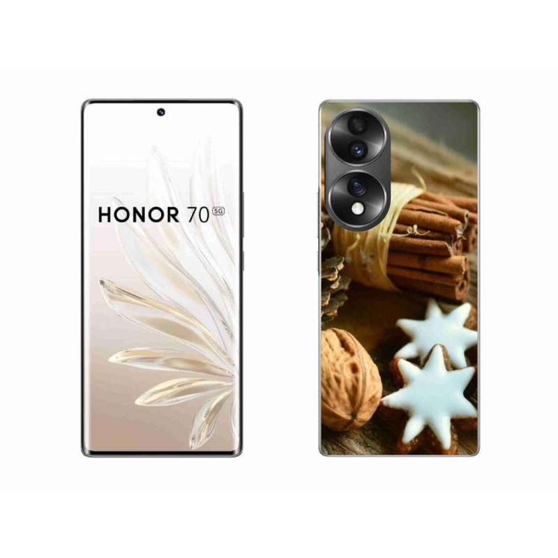 Gélový kryt mmCase na mobil Honor 70 - škorica a perníčky