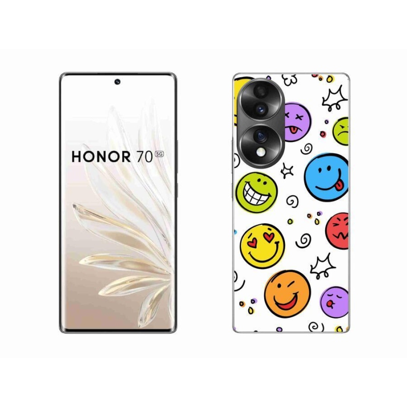 Gélový kryt mmCase na mobil Honor 70 - smajlíci