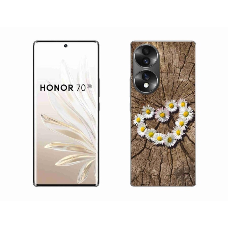 Gélový kryt mmCase na mobil Honor 70 - srdce z margaréty