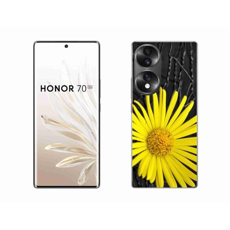 Gélový kryt mmCase na mobil Honor 70 - žltý kvet