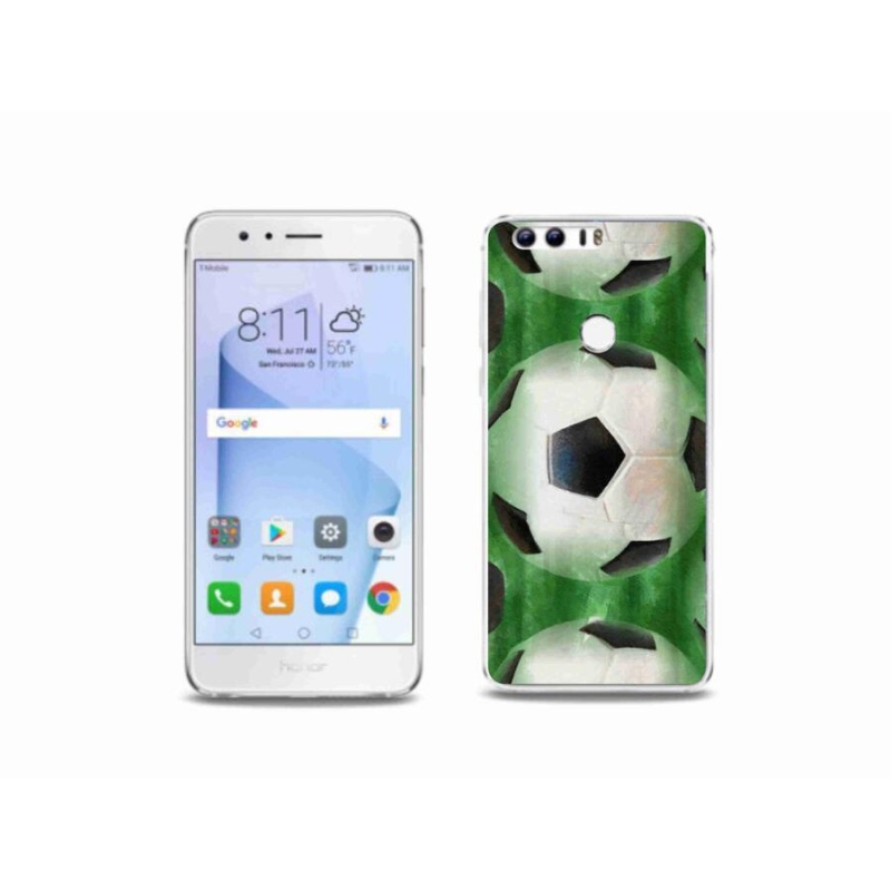 Gélový kryt mmCase na mobil Honor 8 - futbalová lopta