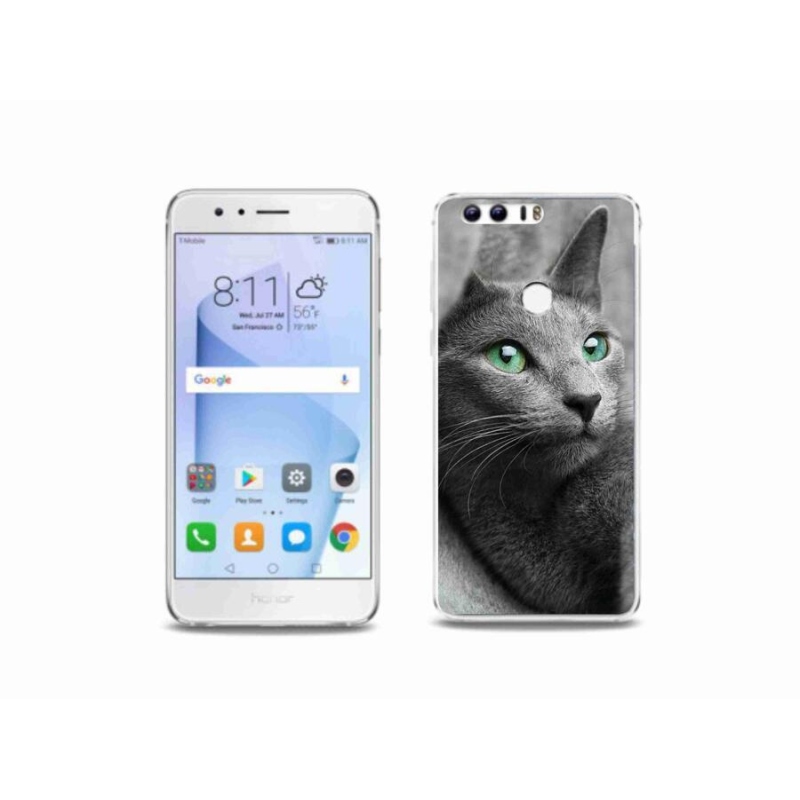 Gélový kryt mmCase na mobil Honor 8 - mačka 2