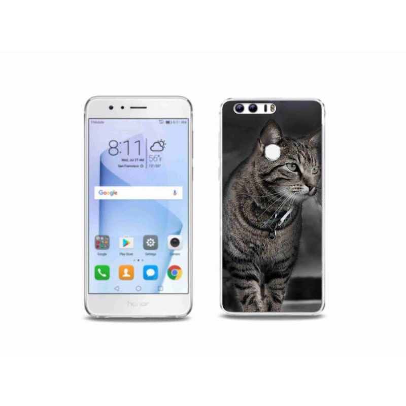 Gélový kryt mmCase na mobil Honor 8 - mačka