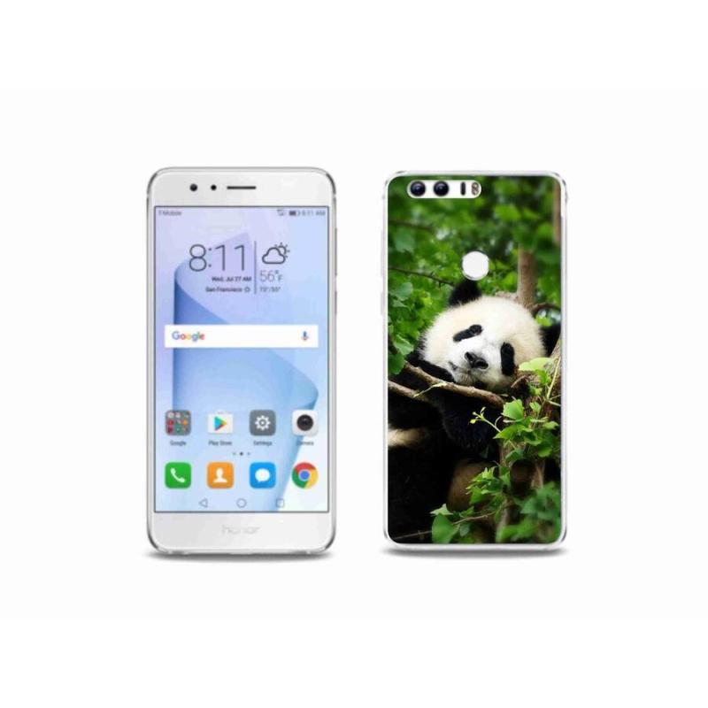 Gélový kryt mmCase na mobil Honor 8 - panda