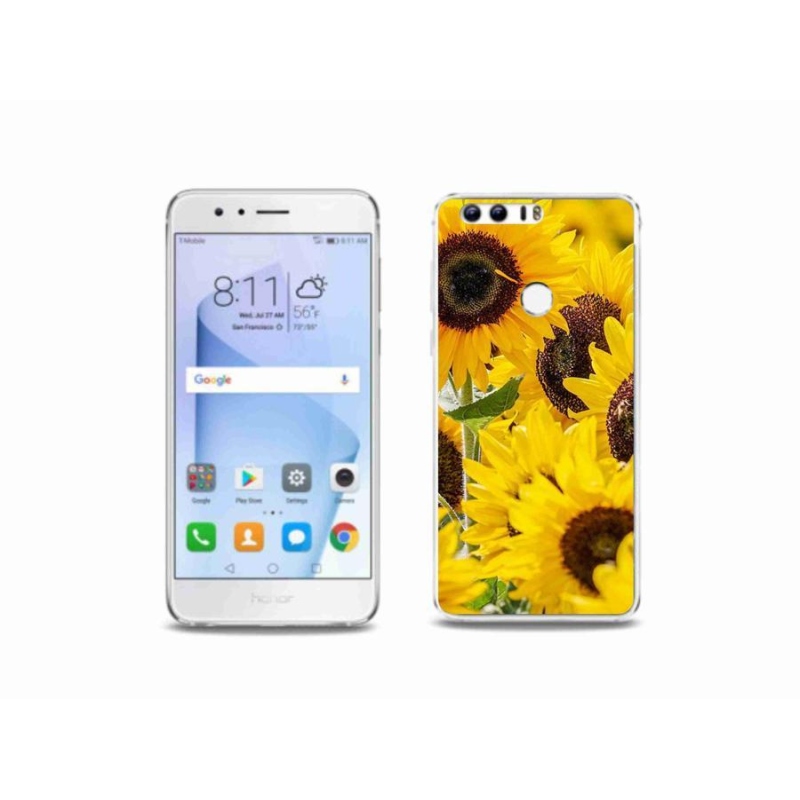 Gélový kryt mmCase na mobil Honor 8 - slnečnica