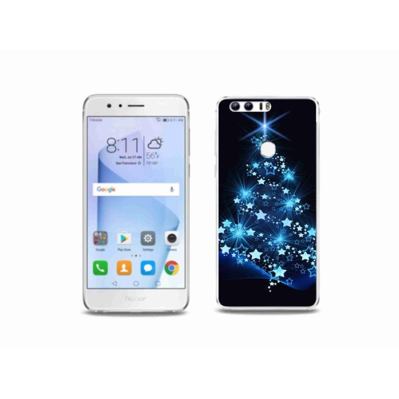 Gélový kryt mmCase na mobil Honor 8 - vianočný stromček