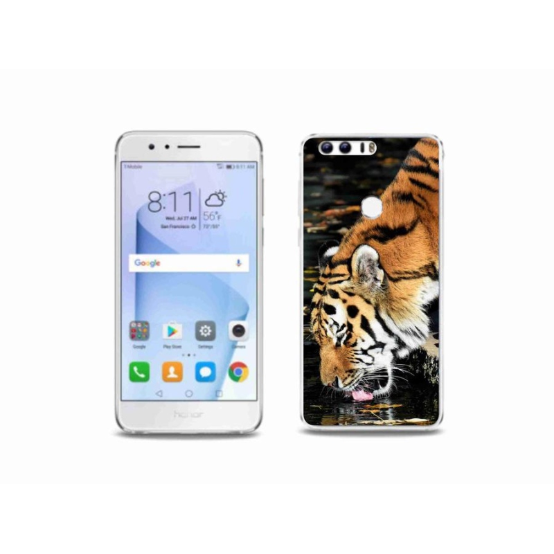 Gélový kryt mmCase na mobil Honor 8 - smädný tiger
