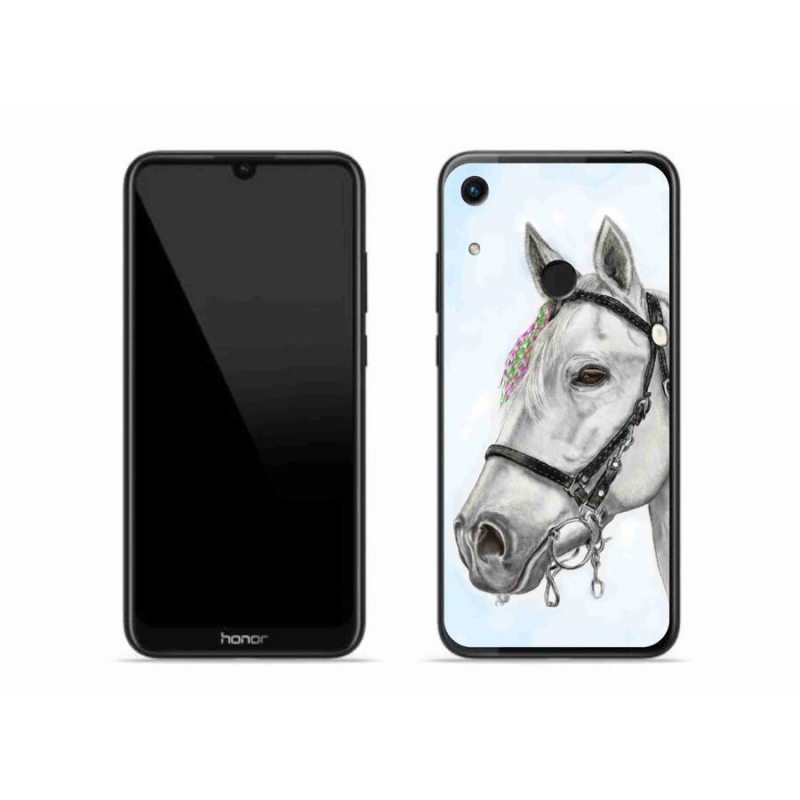 Gélový kryt mmCase na mobil Honor 8A - biely kôň 1