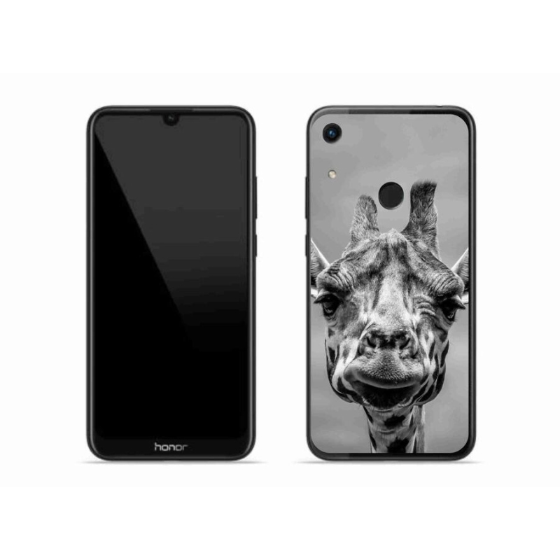 Gélový kryt mmCase na mobil Honor 8A - čiernobiela žirafa