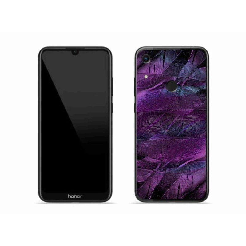 Gélový kryt mmCase na mobil Honor 8A - fialová pierka