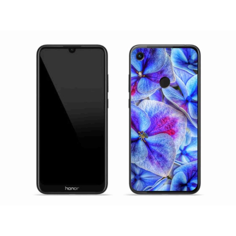 Gélový kryt mmCase na mobil Honor 8A - modré kvety 1