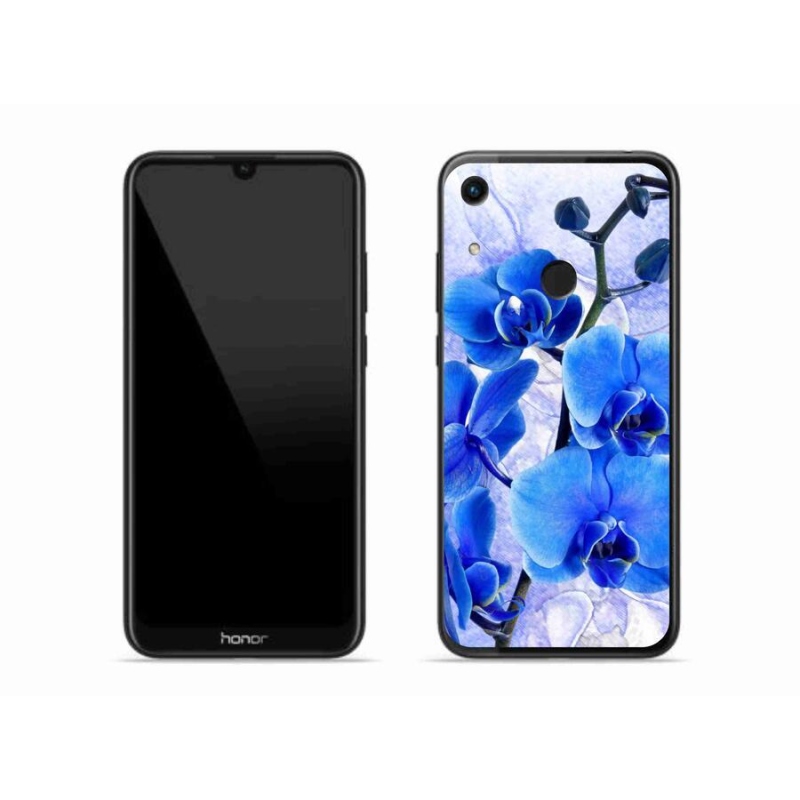 Gélový kryt mmCase na mobil Honor 8A - modré kvety