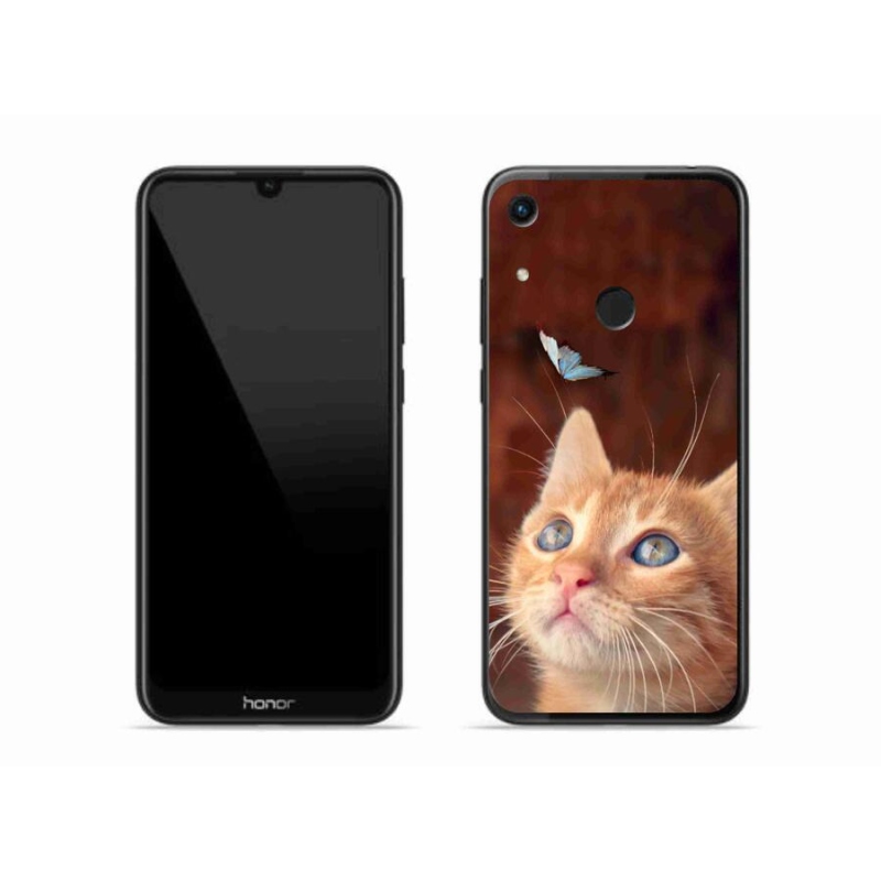 Gélový kryt mmCase na mobil Honor 8A - motýľ a mačiatko