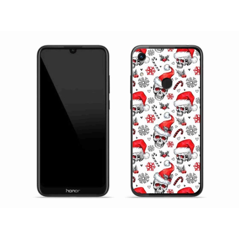 Gélový kryt mmCase na mobil Honor 8A - vianočné lebky