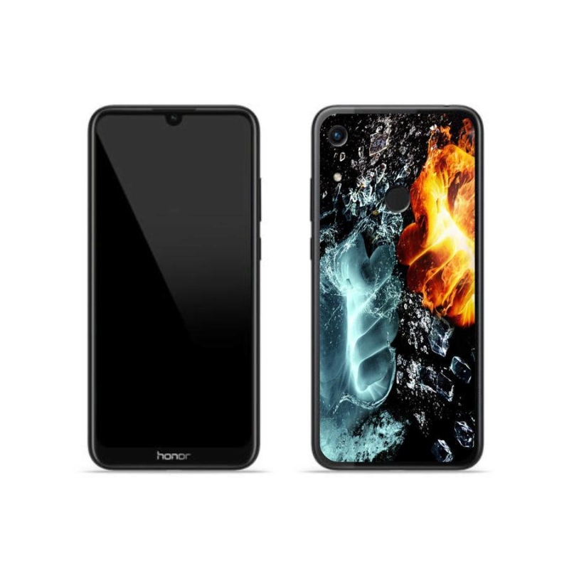 Gélový kryt mmCase na mobil Honor 8A - voda a oheň