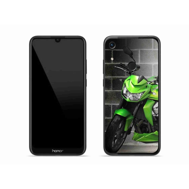 Gélový kryt mmCase na mobil Honor 8A - zelená motorka