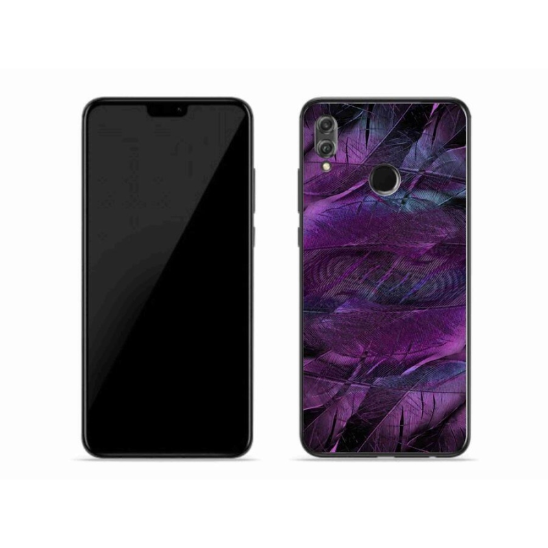 Gélový kryt mmCase na mobil Honor 8X - fialová pierka