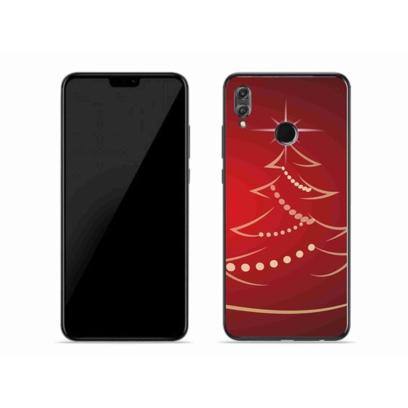 Gélový kryt mmCase na mobil Honor 8X - kreslený vianočný stromček