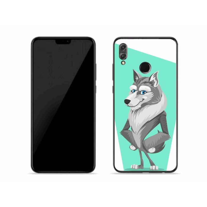 Gélový kryt mmCase na mobil Honor 8X - kreslený vlk