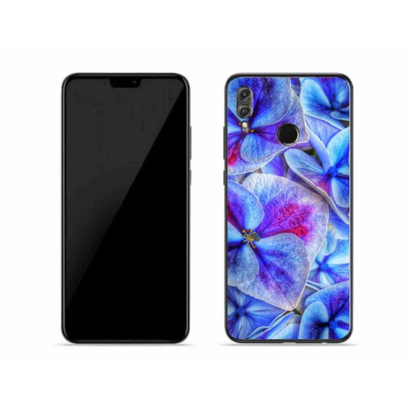 Gélový kryt mmCase na mobil Honor 8X - modré kvety 1