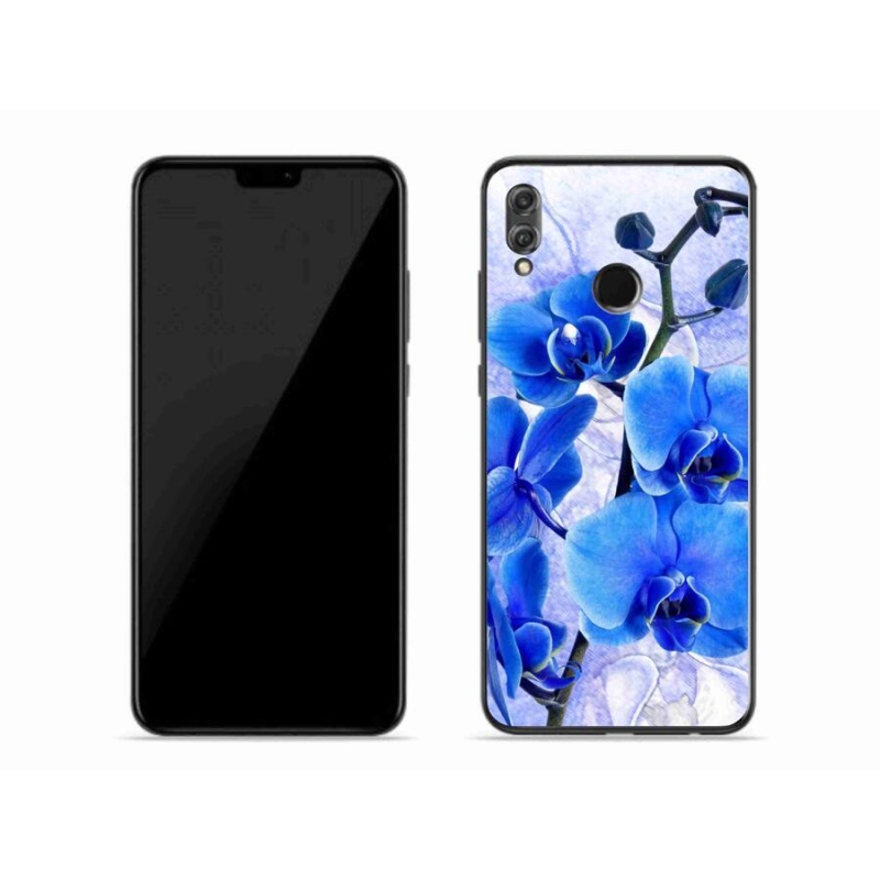 Gélový kryt mmCase na mobil Honor 8X - modré kvety