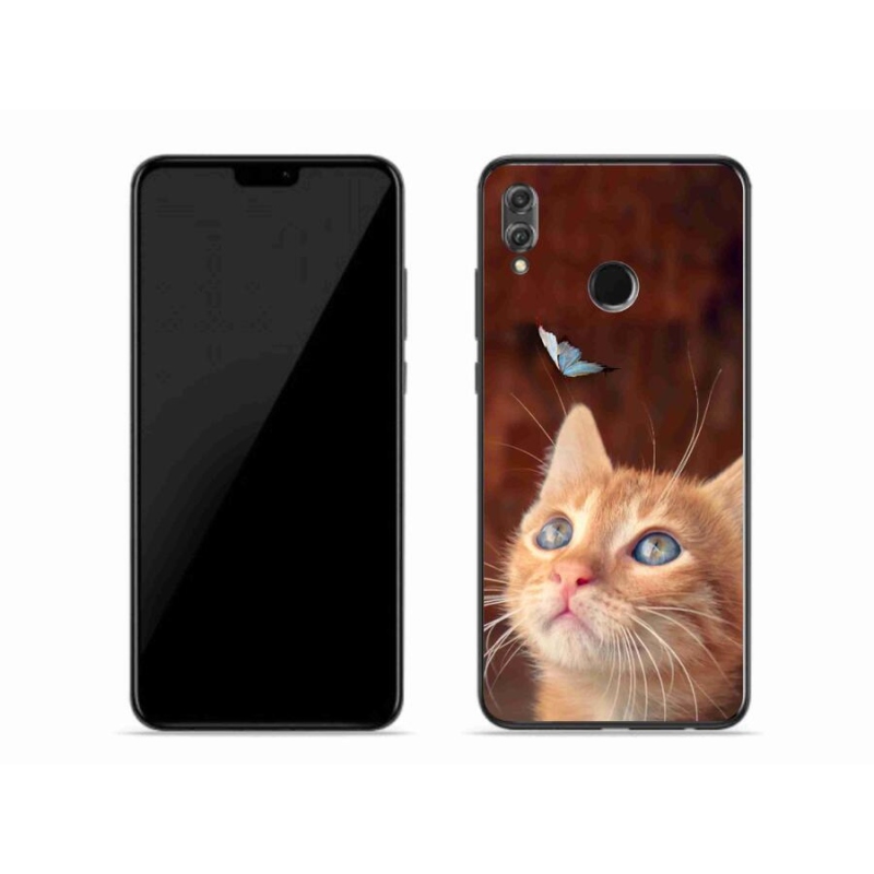 Gélový kryt mmCase na mobil Honor 8X - motýľ a mačiatko