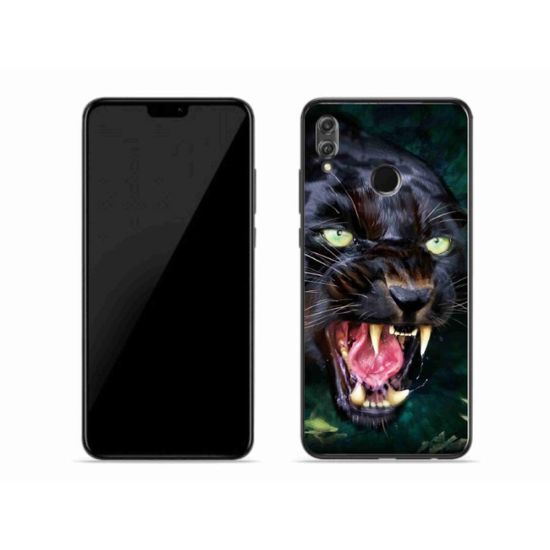 Gélový kryt mmCase na mobil Honor 8X - rozzúrený čierny panter