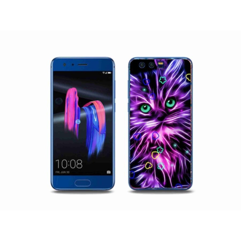 Gélový kryt mmCase na mobil Honor 9 - abstraktná mačka