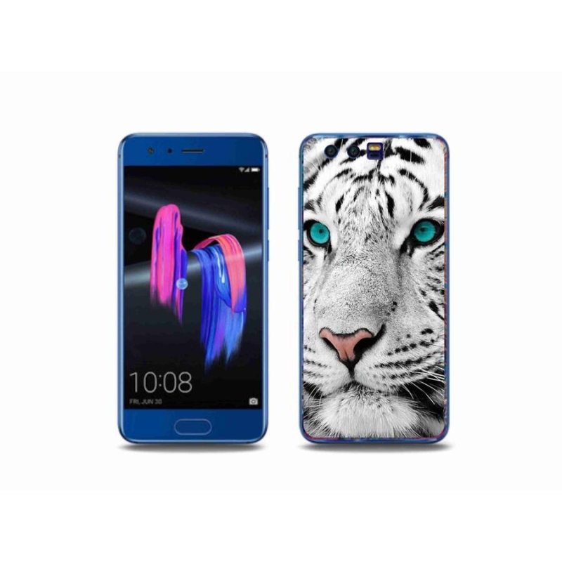 Gélový kryt mmCase na mobil Honor 9 - biely tiger