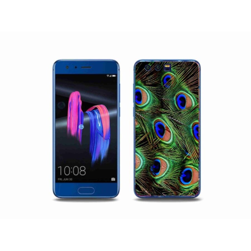 Gélový kryt mmCase na mobil Honor 9 - pávie perie