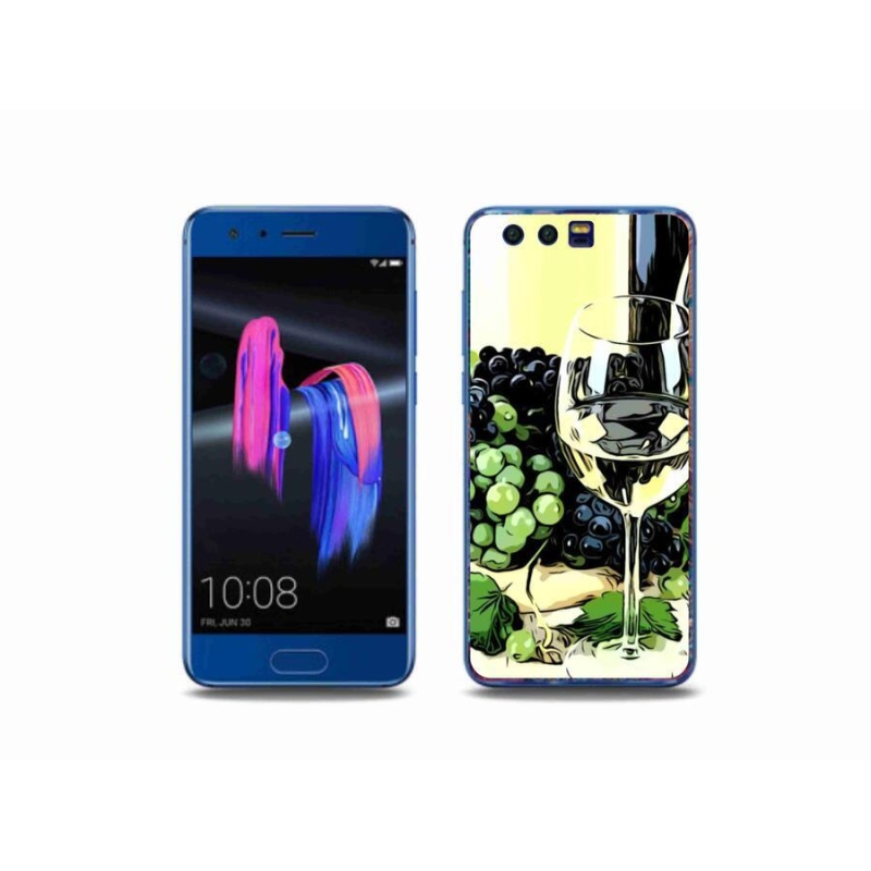 Gélový kryt mmCase na mobil Honor 9 - pohár vína