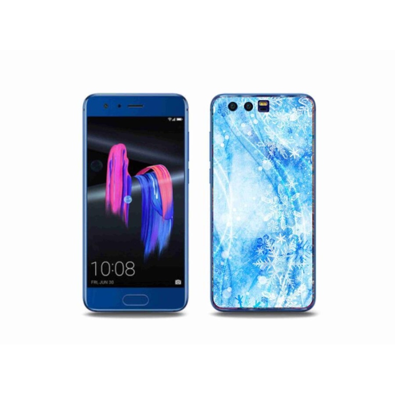 Gélový kryt mmCase na mobil Honor 9 - snehové vločky