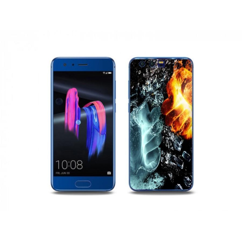 Gélový kryt mmCase na mobil Honor 9 - voda a oheň