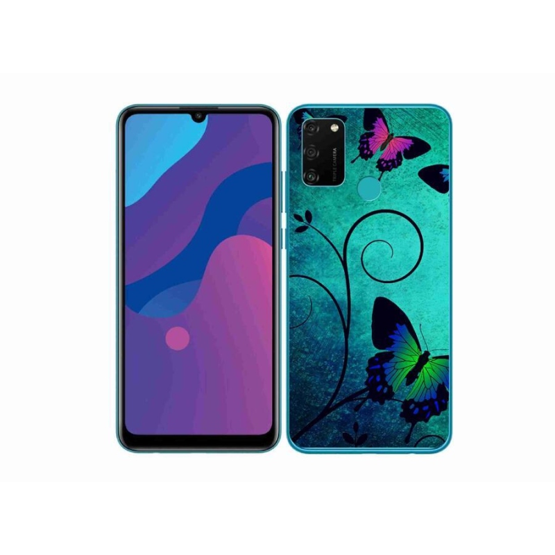 Gélový kryt mmCase na mobil Honor 9A - farební motýle