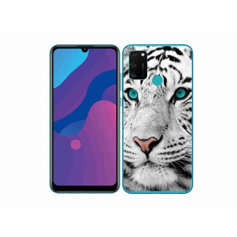 Gélový kryt mmCase na mobil Honor 9A - biely tiger