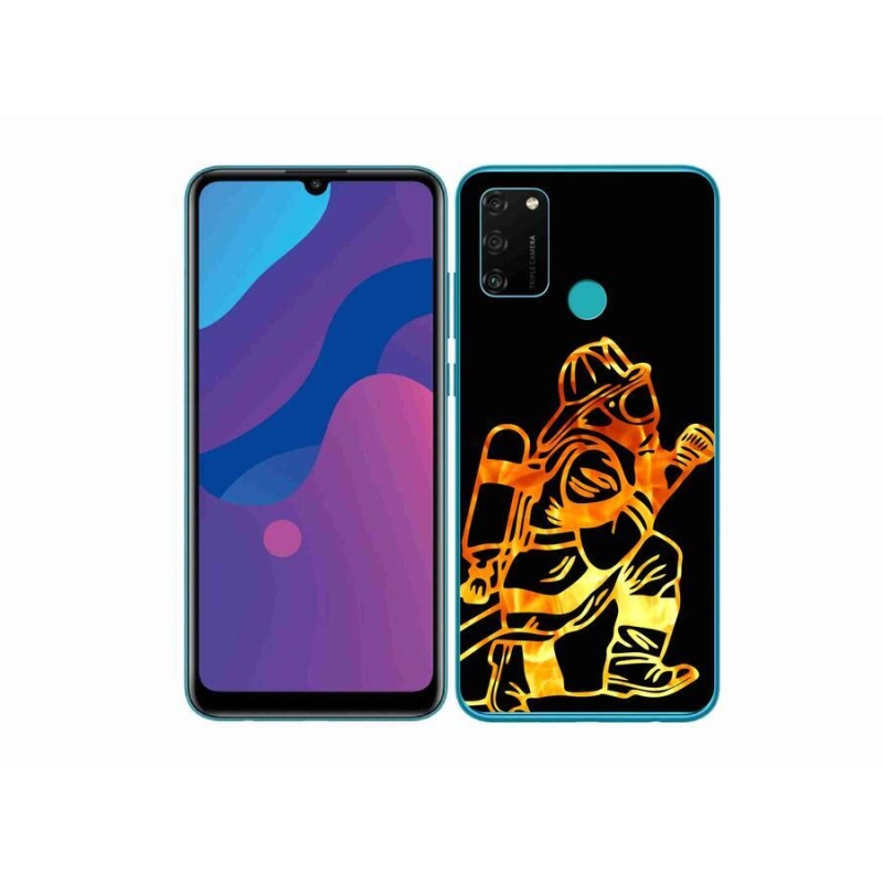 Gélový kryt mmCase na mobil Honor 9A - hasič 1