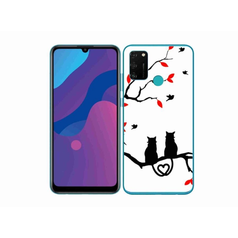 Gélový kryt mmCase na mobil Honor 9A - mačací láska