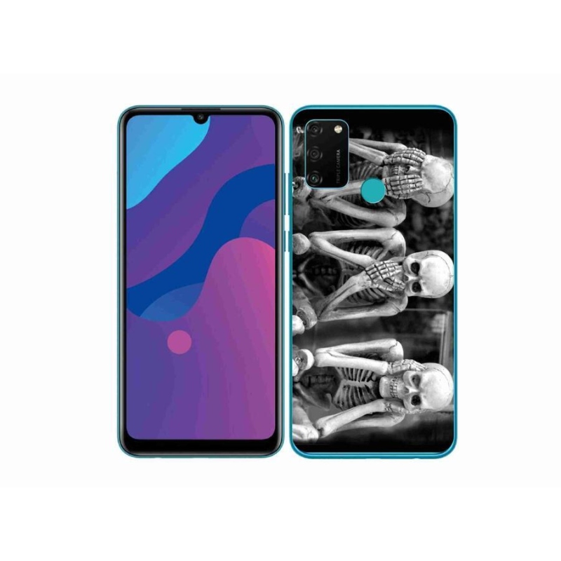 Gélový kryt mmCase na mobil Honor 9A - kostlivci