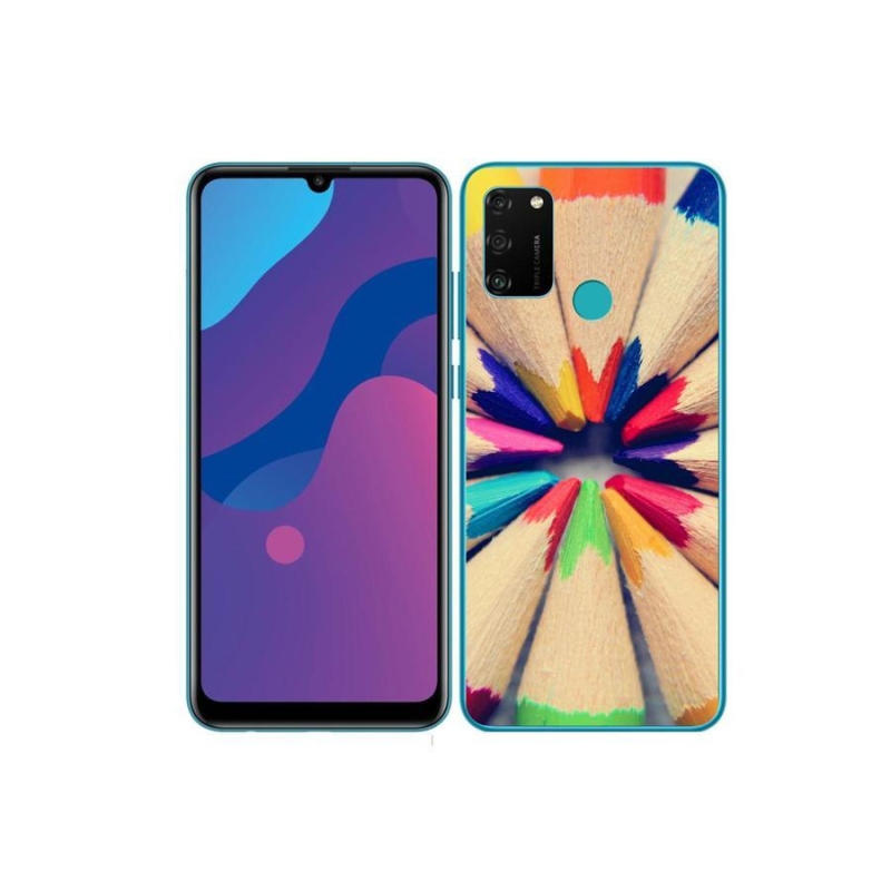 Gélový kryt mmCase na mobil Honor 9A - pastelky